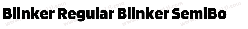 Blinker Regular Blinker SemiBold字体转换